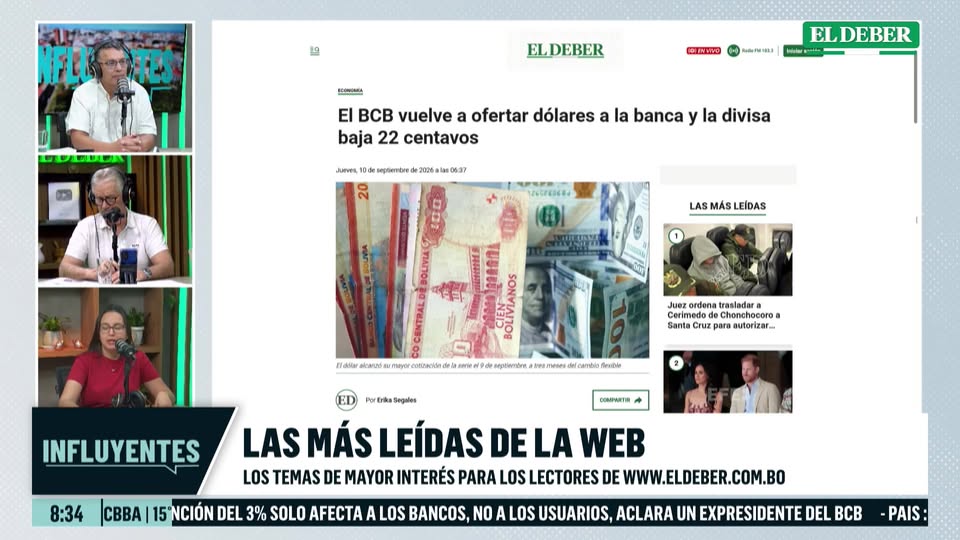 El rol del BCB es tener estabilidad monetaria y precios